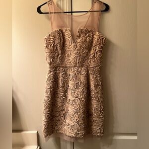 BCBG dress worn once tan color